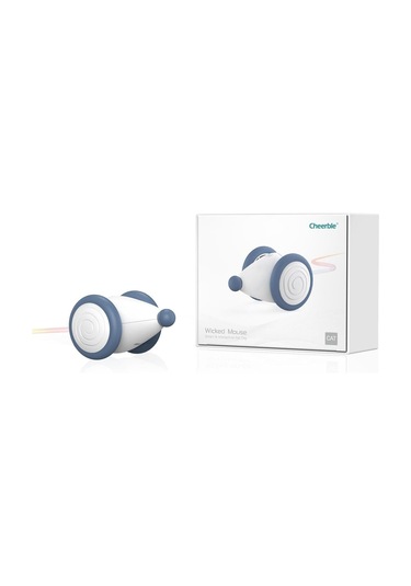 Cheerble Akıllı Kedi Fare Oyuncağı - Şarjlı, Mavi, 6x5x3.6 Cm