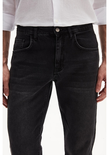 Ds Damat Comfort Fit Antrasit Düz Jean Kot Beş Cepli Yıkamalı Denim Pantolon 3hcj3ort00103 Antrasit