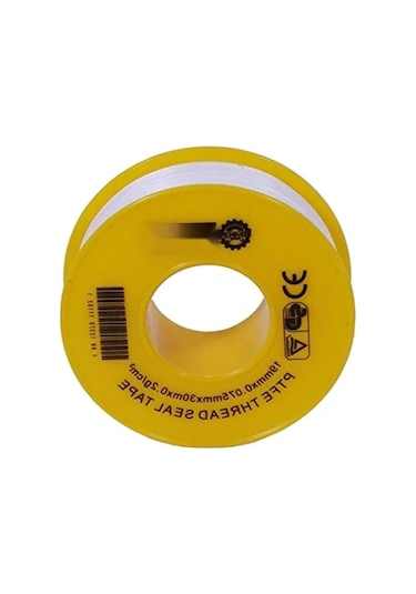 Büyük Boy Teflon Bant, 30 Metre X 19 Mm