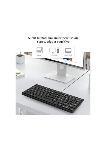 Maiyame K-1000 Mini Klavye 78 Tuşlu Mini Klavye Usb İle Çalışan Kablolu Klavye Çikolata Klavye Taş Klavye