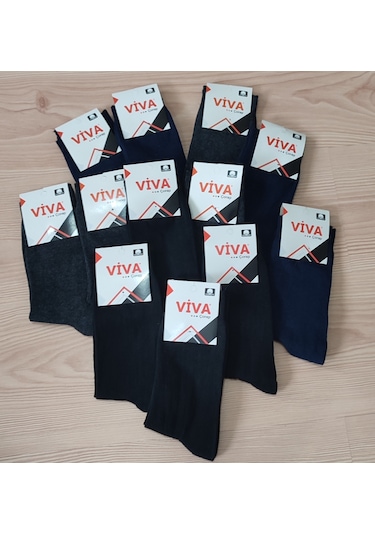 12 ADET ERKEK UZUN ÇORAP Siyah