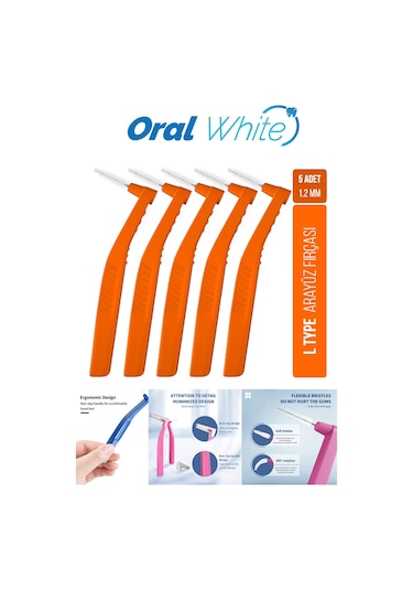 Oral White Arayüz Fırçası Turuncu 1.2 Mm Cleaning Pro 5 Adet