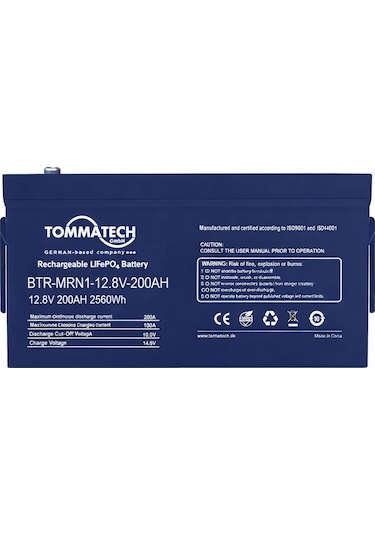 Tommatech Lfp Mrn1 Series 12.8v 200ah Lv