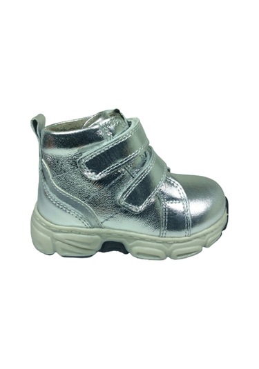 OrtopedikAL Özpınarcı Kız Çocuk Bot Cırtlı % 100 Deri Ortopedik Gümüş