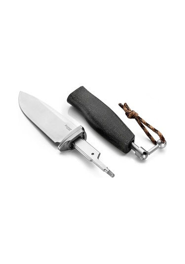 Lionsteel Acha Black Burlap Mikarta Bıçak Siyah