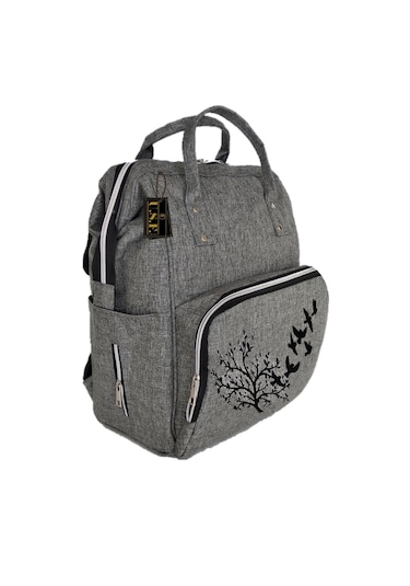 U.S.F Lüx Fonksiyonel Anne Bebek Bakım Sırt Çantası Gri