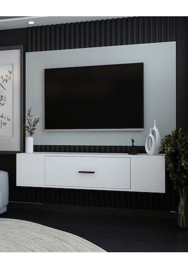 Robberct Tv Sehpası Beyaz-gümüş Beyaz-gümüş