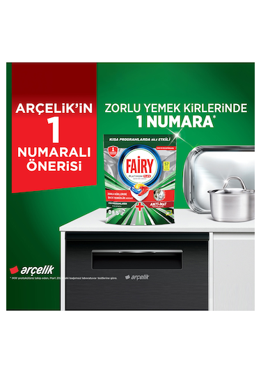 Fairy Platinum Plus Limon Kokulu Bulaşık Makinesi Deterjanı 75 Tablet