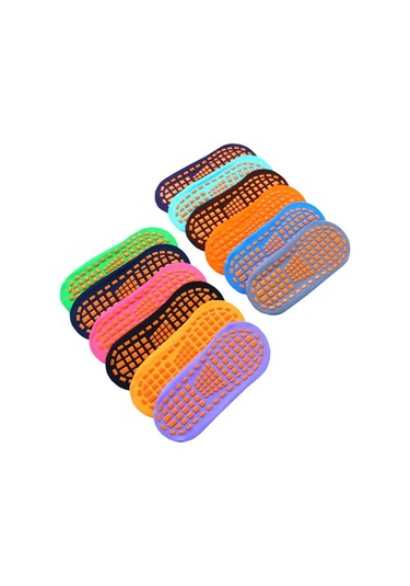 Turuncu Yetişkin Spor Nefes Alabilir Zemin Çorap Skid Trambolin Anti Pamuk