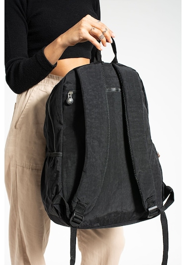 Ultra Hafif Çok Cepli Su Geçirmez Okul Çantası Laptop, Notebook, Okul, Spor, Seyahat Siyah 571-1e-2 Siyah