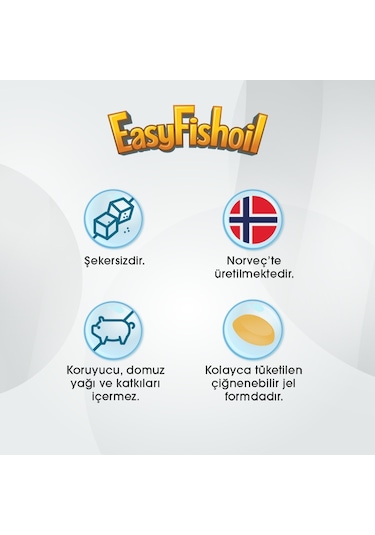Easy Fish Oil Grow 30 Adet Çiğnenebilir Jel Form