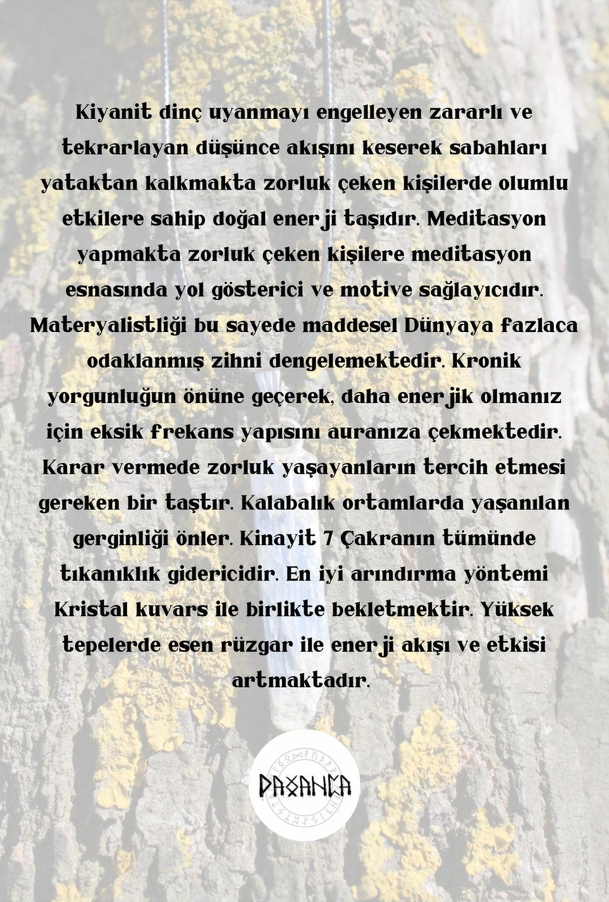 Kiyanit Doğal Taş Kolye Diğer