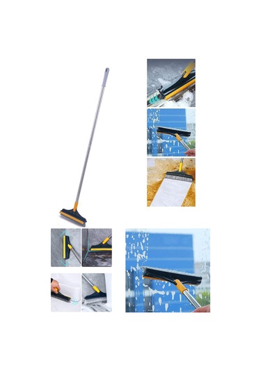 Temizleme Fırçası Zemin Araba Ev Sihirli Fırça Süpürge Uzun Saplı Çekpas Çift Fırçalı Çekçek