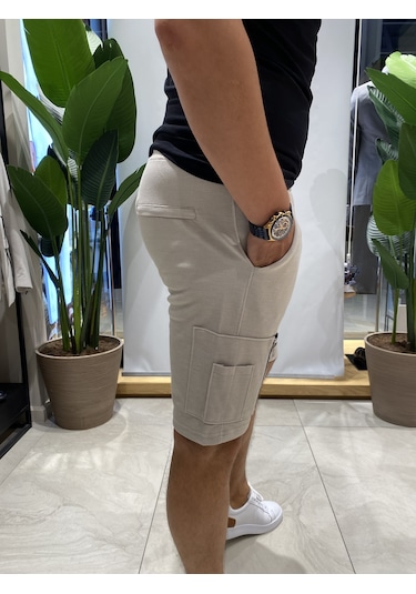 Back Eliesar Elite Cepli Krem Şort Krem