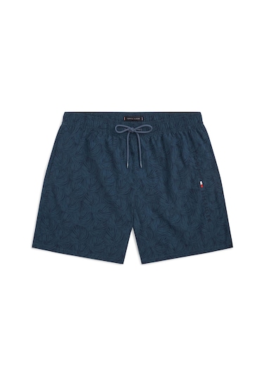 Tommy Hilfiger Orts Boy Baskı Desenli İpli Mavi Erkek Şort-13047 Mavi