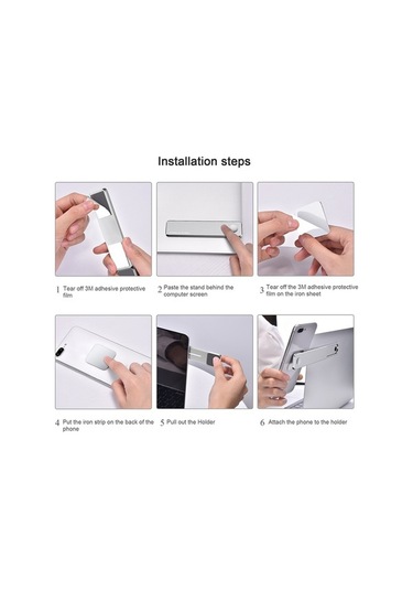 Novahub Manyetik Taşınabilir Gri Bilgisayar Telefon Aynı Ekran Standı Ergonomik 135x29x5.5mm