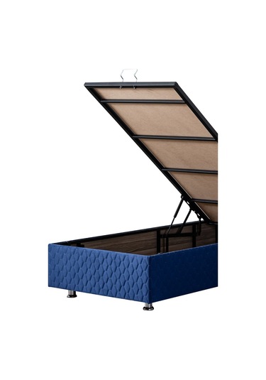 Setaymobilya Baza, Duke Lacivert Tek Kişilik Baza + Başlık+ Ortopedik Yatak