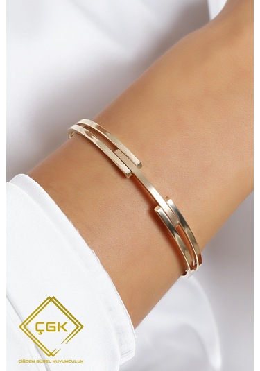 Altın Kaburga Kelepçe Bilezik