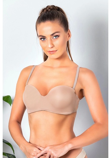 Gallipoli 11261 Straplez Lotus Sütyen Kapuçino