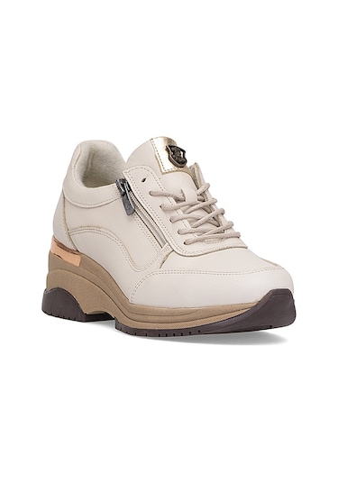 Venüs 2313081k Kadın Hakiki Deri Dolgu Topuk Ayakkabı Bej Bej