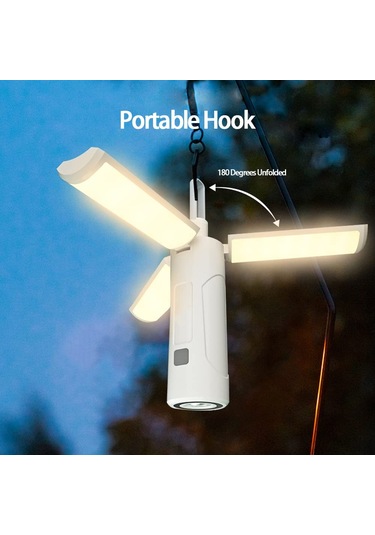 Teltree Yeni Model M26 Çok Amaçlı Kamp Aydınlatması, Manyetik El Feneri Ve Uyarı Lambası Beyaz