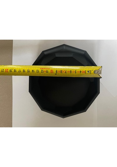 Siyah Köşeli Kase - Dekoratif Kase 15 Cm 3d Baskıdır- Sağlamdır
