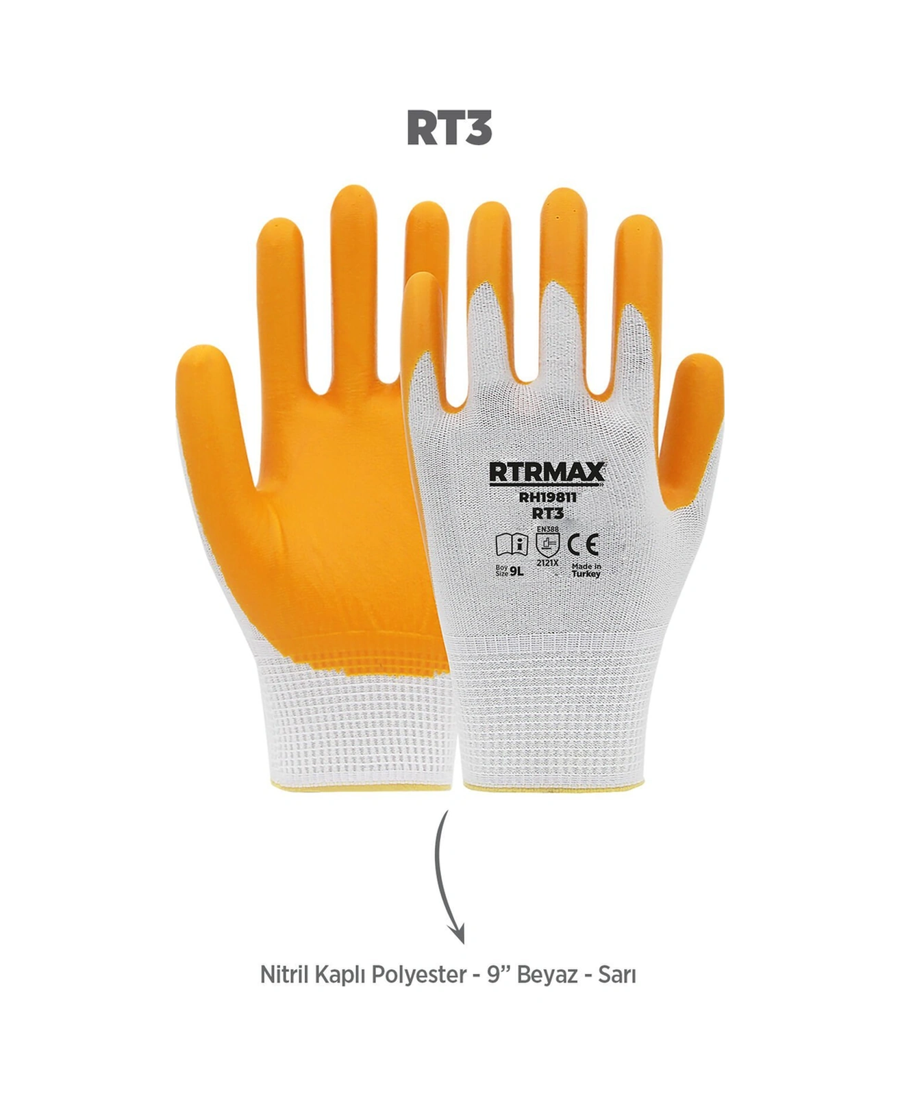 Rtrmax RTX1891BSET Eldiven + Testere Zinciri Şarjlı Ağaç Kesme Motoru 3'lü Set