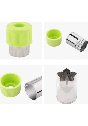 Cbtx 8'li Paslanmaz Çelik Meyve Sebze Kesme Kalıpları Kelebek Yama Kabartmalı Gri