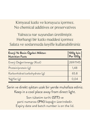 Kocamaar Çiftliği Nar Ekşisi Durultulmamış 340 G