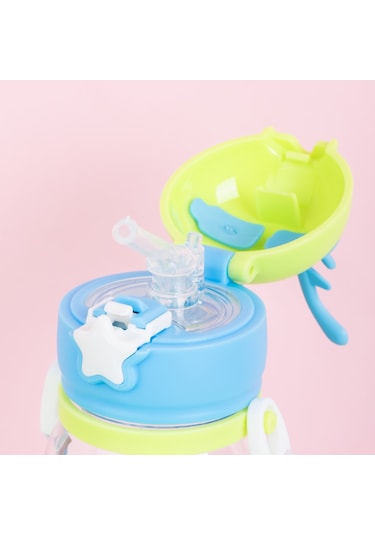 Porsima 21.0002-1 Matara Geyik Temalı Stickerlı Askılı Suluk - Su Şişesi - Yeşil 550ml Yeşil