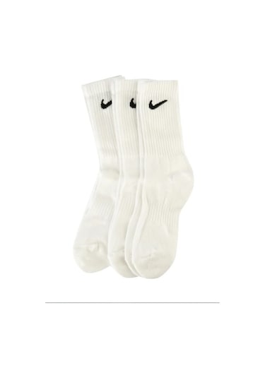 Nike Çorap - Everyday Cush Crew 3 Pr - Sx7664-100 Beyaz