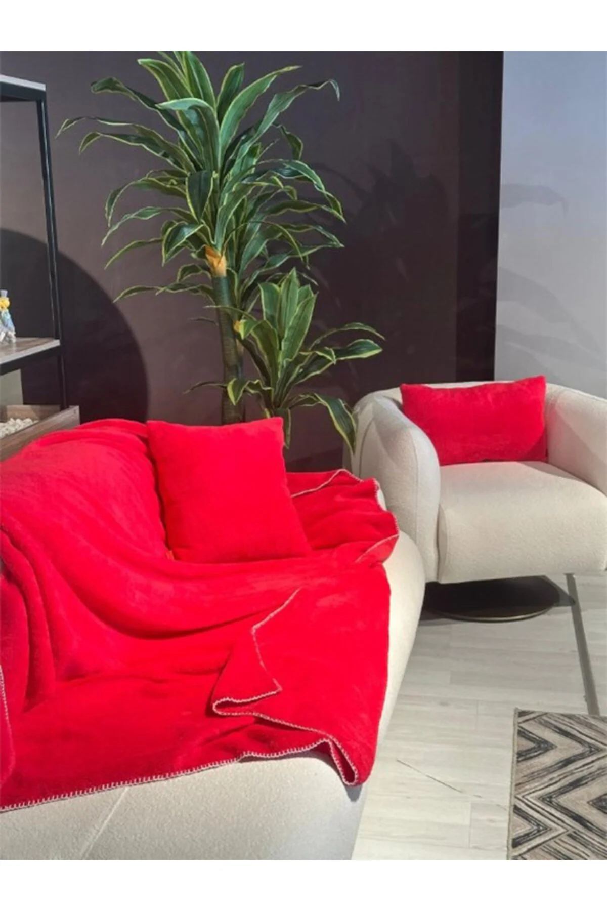 Wellsoft Tek Kişilik Tv Battaniye Ve Kırlent Seti 150 X 200 Cm Fuşya