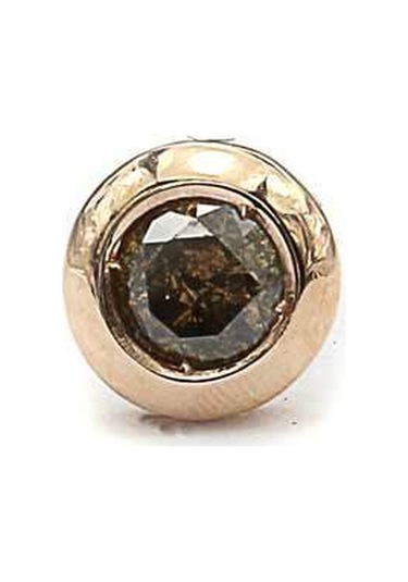 0.15 Karat Brown Pırlanta Rose Altın Unisex Küpe