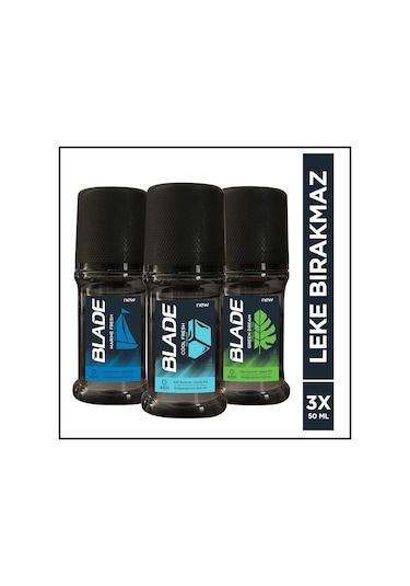 Blade Cool Fresh + Green Dream + Marine Erkek Roll-On Deodorant 3 x 50 ML