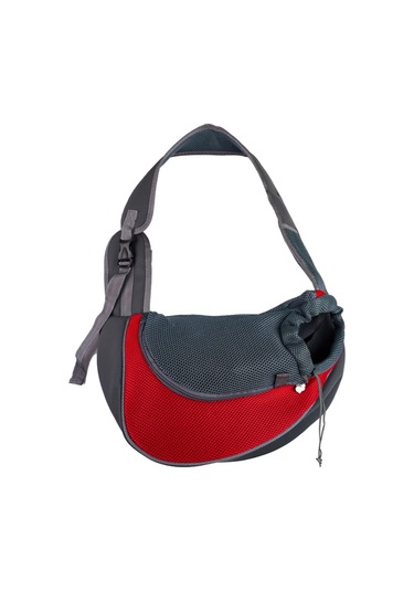 Pet Kedi Köpek Taşıyıcı Sırt Çantası Seyahat Tote Omuz Çantaları Örgü Sling Red S