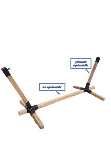 Hamak Elemanları Demir Bağlantı Ayak Ayağı 8x8cm Salıncak Bahçe Siyah