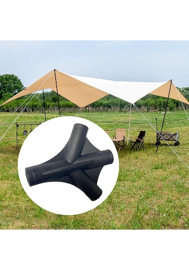 Dolıty Çadır Kutupu Konnektörü Doğrudan 19mm-9.5mm-11mm Siyah