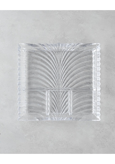 English Home Aura Cam Sunumluk 33x31x4 Cm Şeffaf Şeffaf