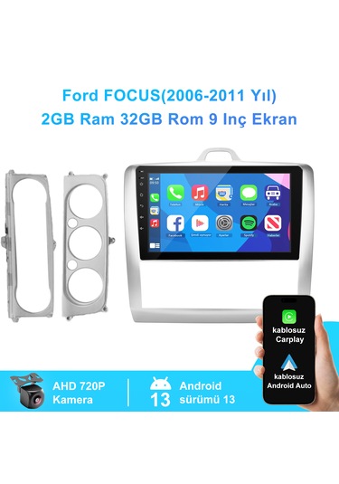 Ford Focus 2006-2011 Yıl 2gb Ram 32gb Rom Carplay Navigasyon