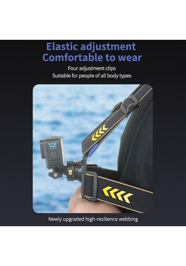 Yunboo Hızlı Çıkarılabilir Göğüs Kayışı - Gopro Ve Djı Aksiyon Kameraları İçin Ayarlanabilir Pov Kayıt Aracı Çok Renkli