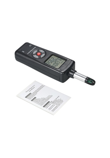 Dijital Lcd Termo-higrometre Termometre Higrometre Siyah
