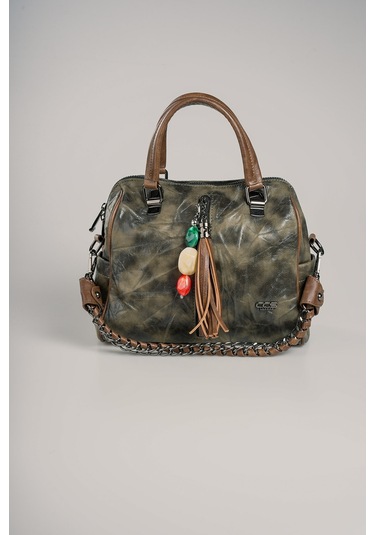 Ççs Kadın Omuz Çantası Ccs18030 Koyu-yeşil Koyu-yeşil