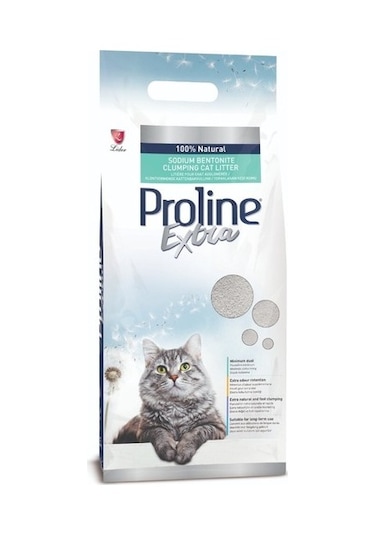 Proline Extra Sodium Bentonite İnce Topaklaşan Bentonit Kedi Kumu 2 x 10 L