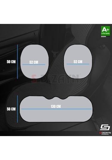 Oto Koltuk Koruyucu Minder Krem Universal 2+1 Parça Ön Arka A+ Kalite