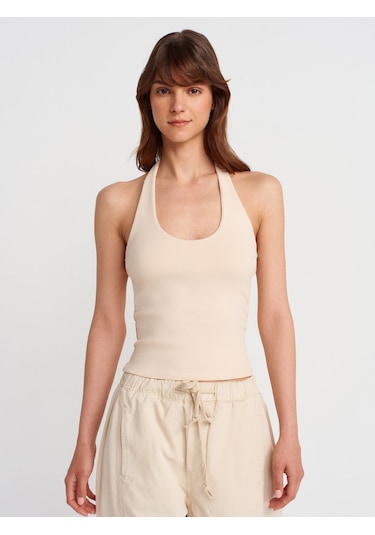 Dilvin 21052 Halter Yaka Top-taş Taş
