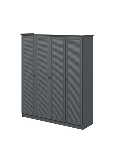 Kale 4 Kapaklı 2ç Taçlı Dolap Antrasit Mebran Panjur Antrasit 210cm Antrasit