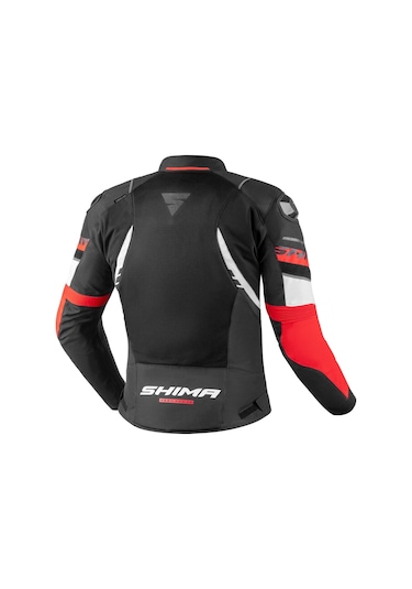 Shima Mesh Pro 2.0 Korumalı Motosiklet Montu Siyah Beyaz Kırmızı