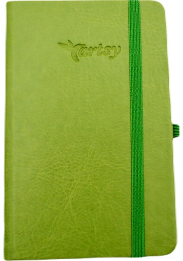 Gürmat Termo Deri Kapkalı Defter Çizgili 9x14 Cm Yeşil