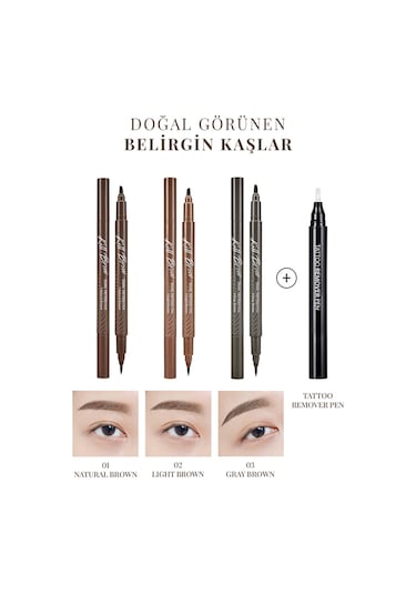 Clio Kill Brow Dual Tattoo Pen Set 01 Natural Brown