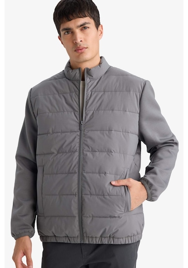 Defacto Su Geçirmez Slım Fıt Dik Yaka Esnek Mont D7532ax26spgr206 Gri-gr206